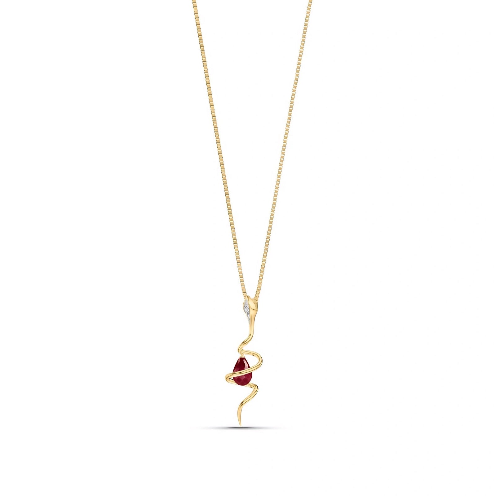 Yellow Gold Pendant Necklace Sapphire 10K — Argentina