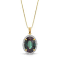 Yellow Gold Pendant Necklace Alexandrite 10K — Ersilia