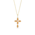 Yellow Gold Charm Necklace Citrine 10K — Delia