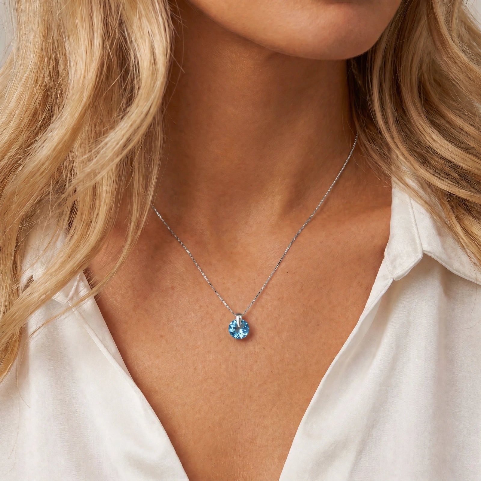 White Gold Blue Topaz — Casimira