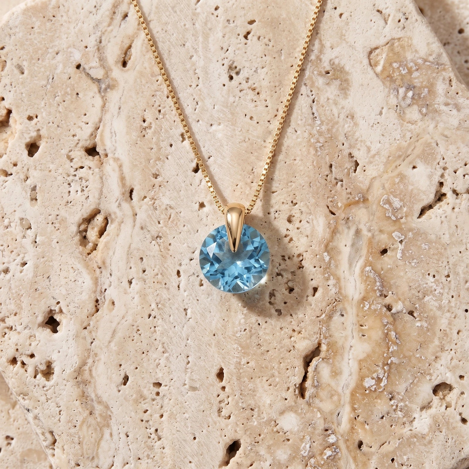 Yellow Gold Blue Topaz — Casimira