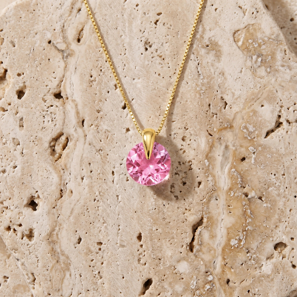 Yellow Gold Pink Topaz — Casimira