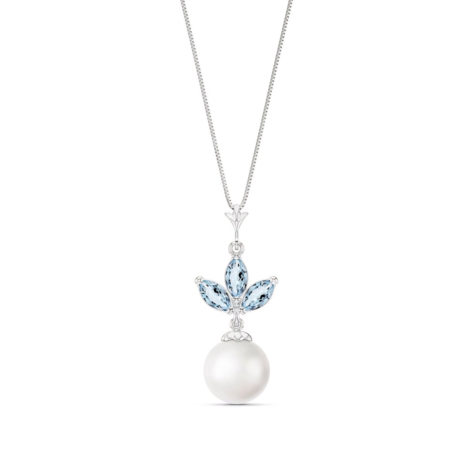 White Gold Necklace Peridot 10K — Colombina