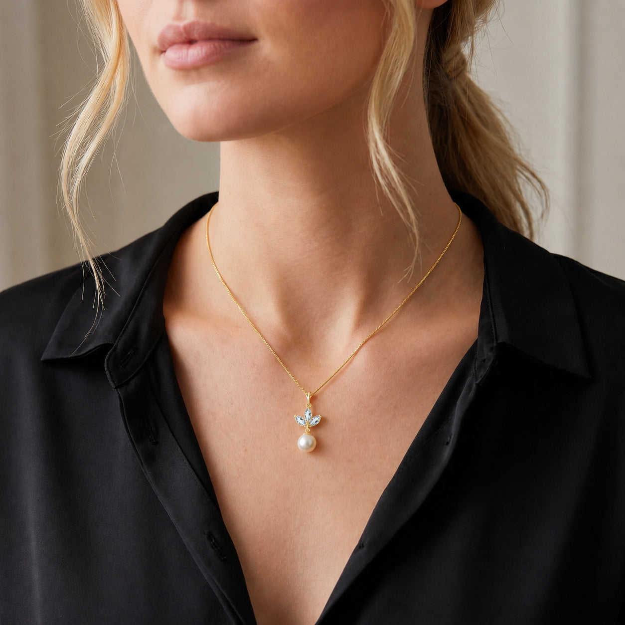 Yellow Gold Necklace Peridot 10K — Colombina