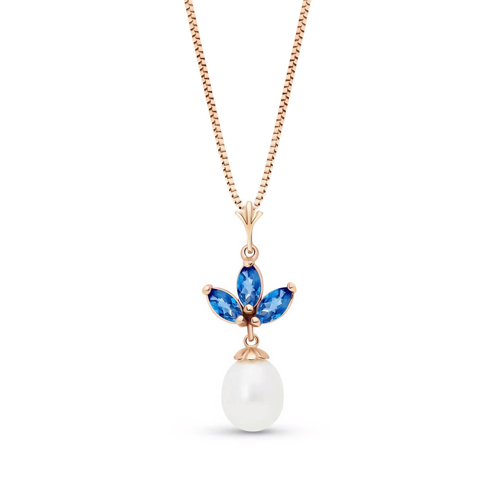 Rose Gold Necklace Opal 10K — Colombina