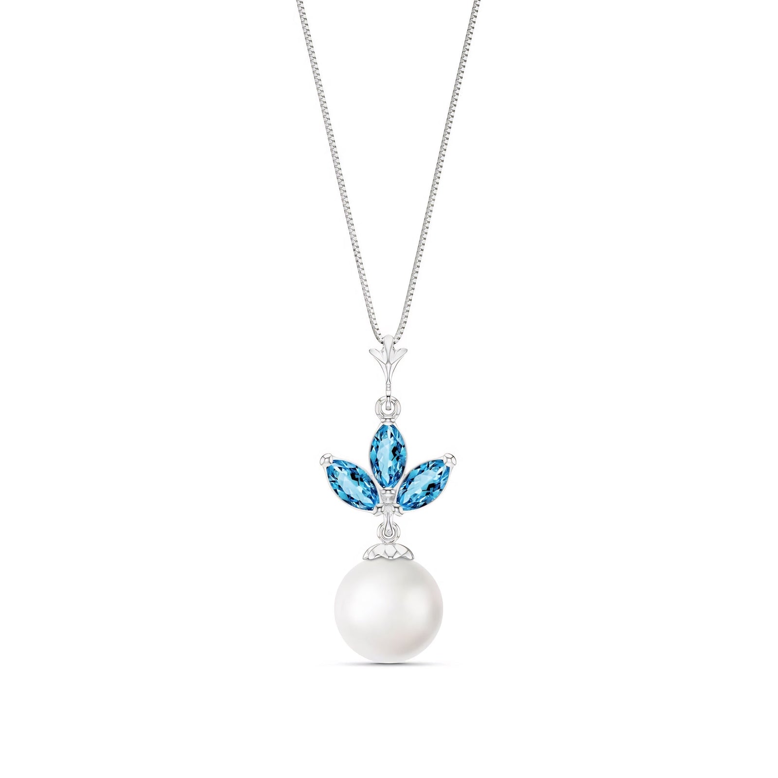 White Gold Necklace Opal 10K — Colombina