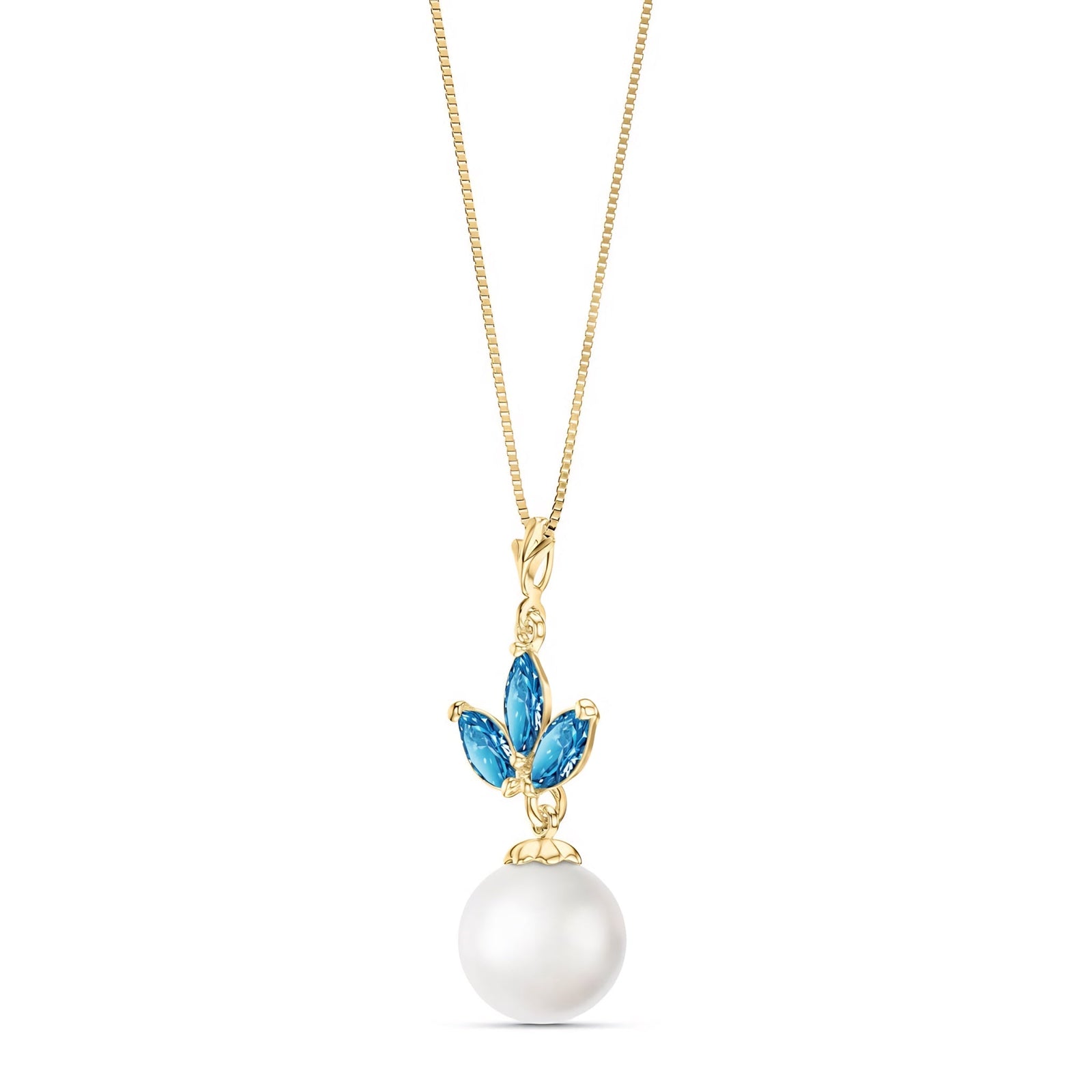 Yellow Gold Necklace Opal 10K — Colombina