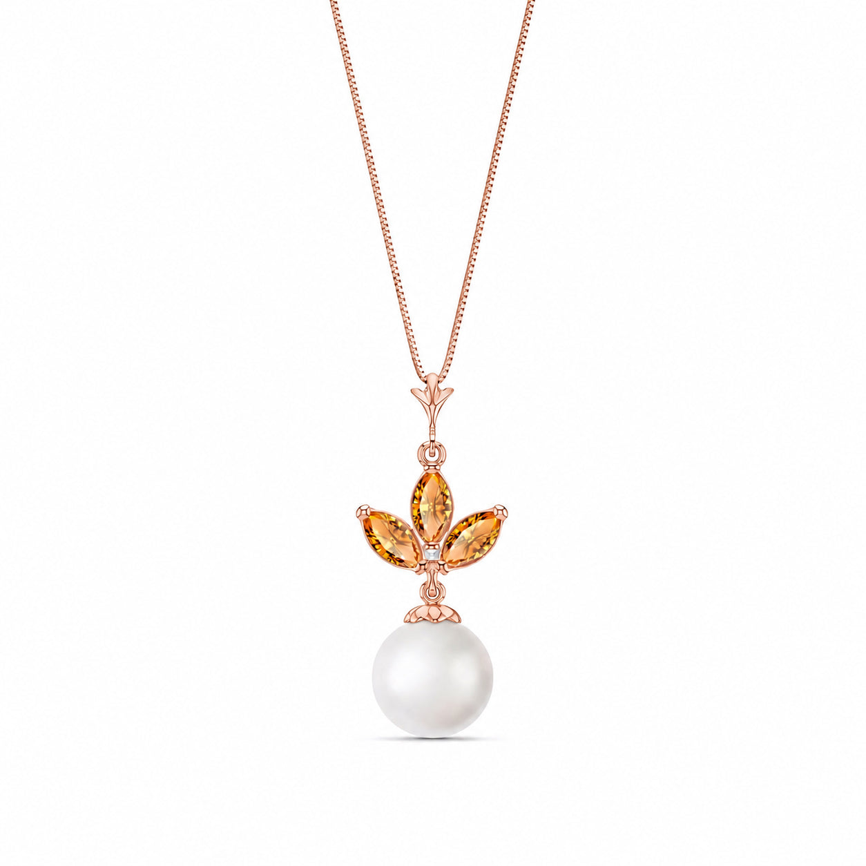 Rose Gold Necklace Tanzanite 10K — Colombina
