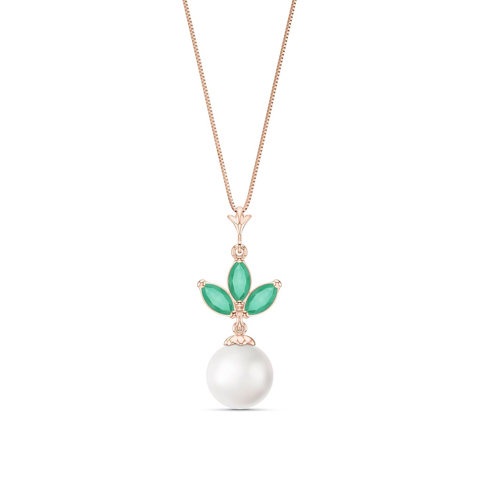 Rose Gold Necklace Ruby 10K — Colombina