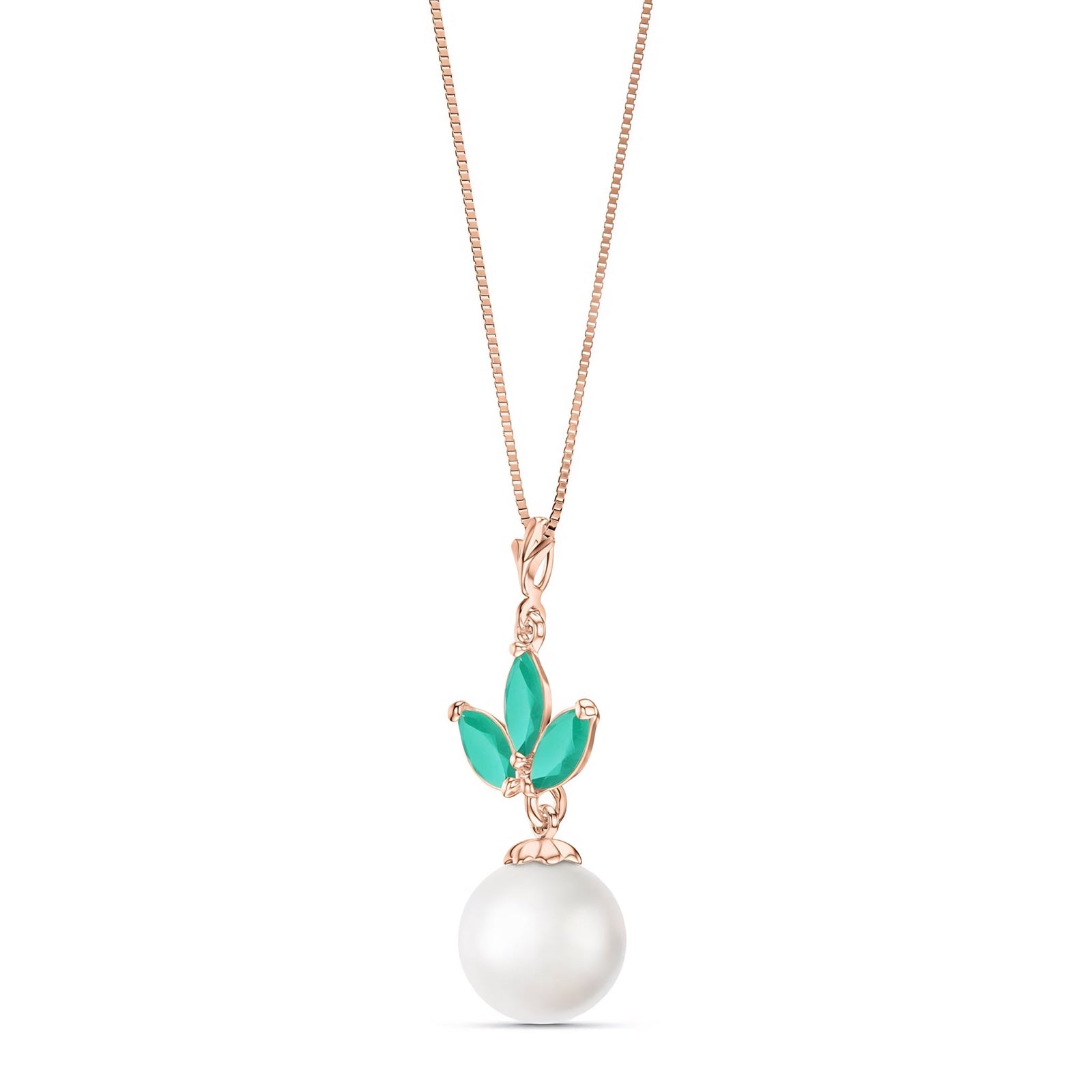 Rose Gold Necklace Ruby 10K — Colombina