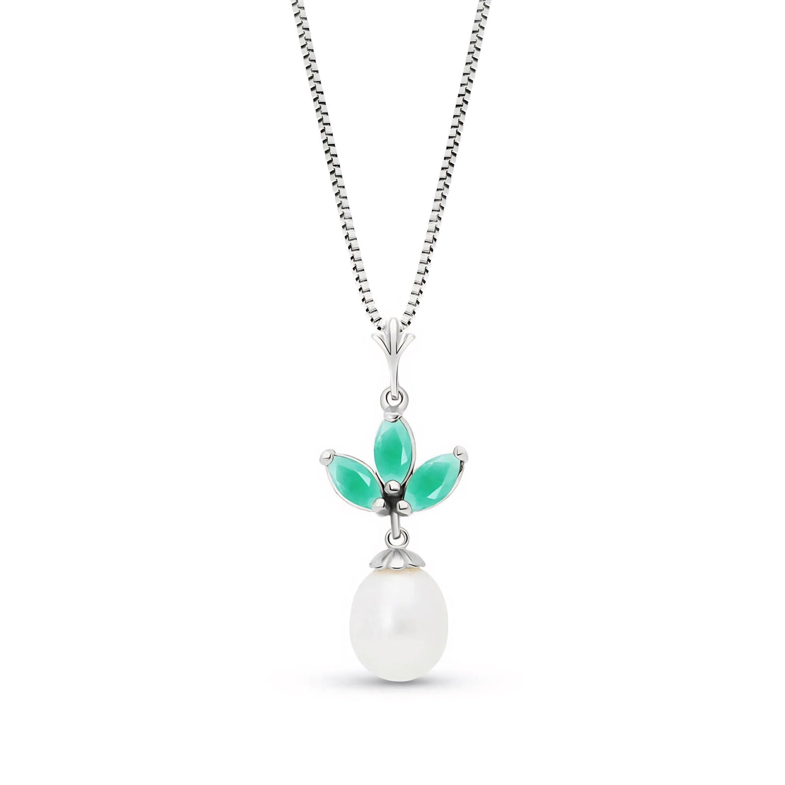White Gold Necklace Ruby 10K — Colombina