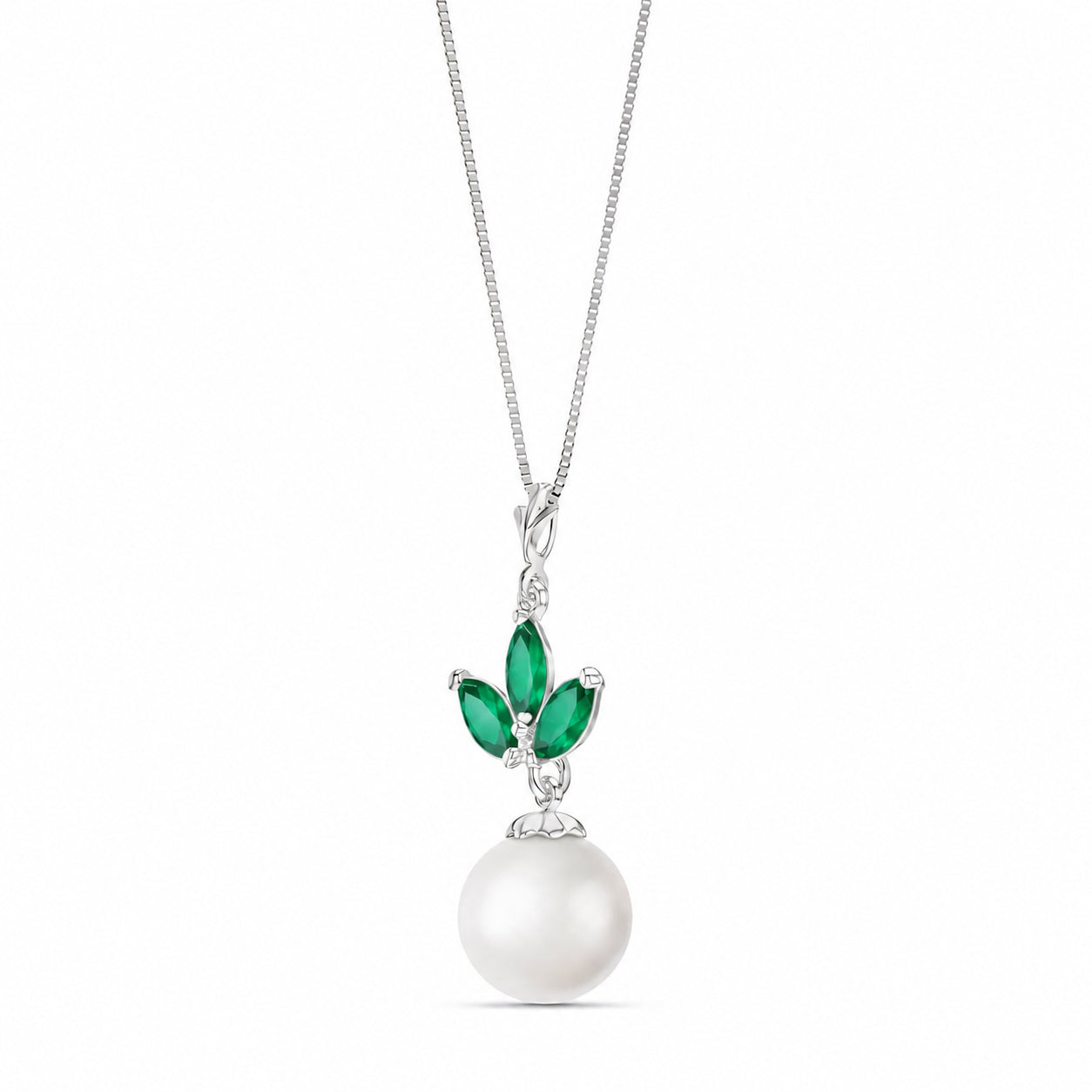 White Gold Necklace Ruby 10K — Colombina