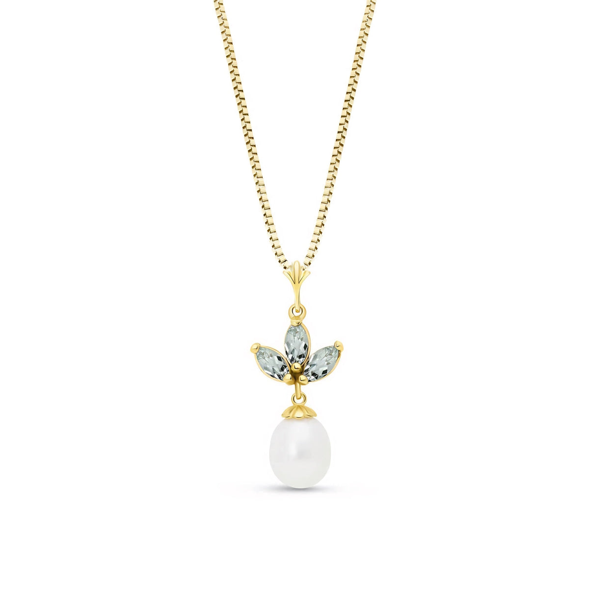 Yellow Gold Necklace Garnet 10K — Colombina