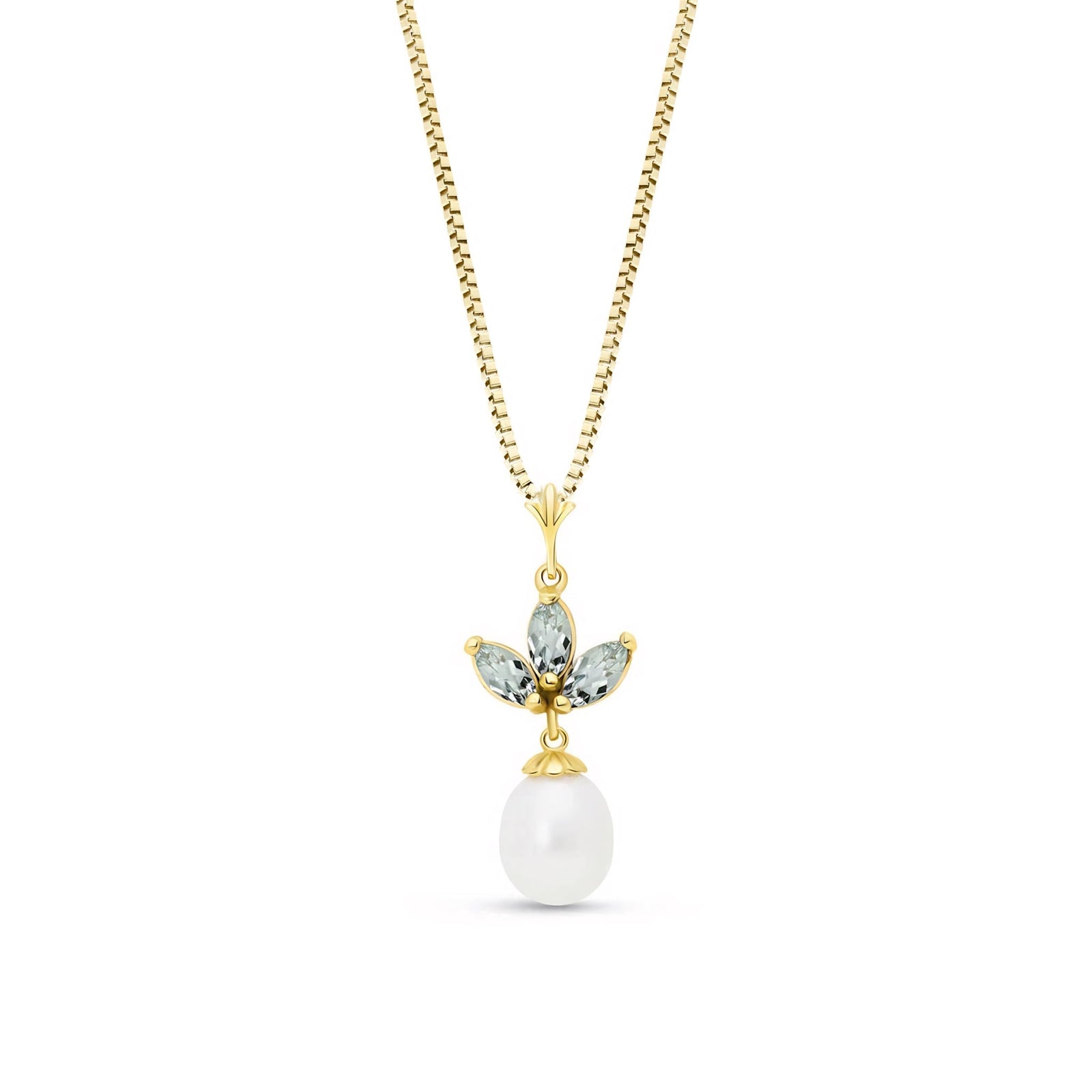 Yellow Gold Necklace Garnet 10K — Colombina
