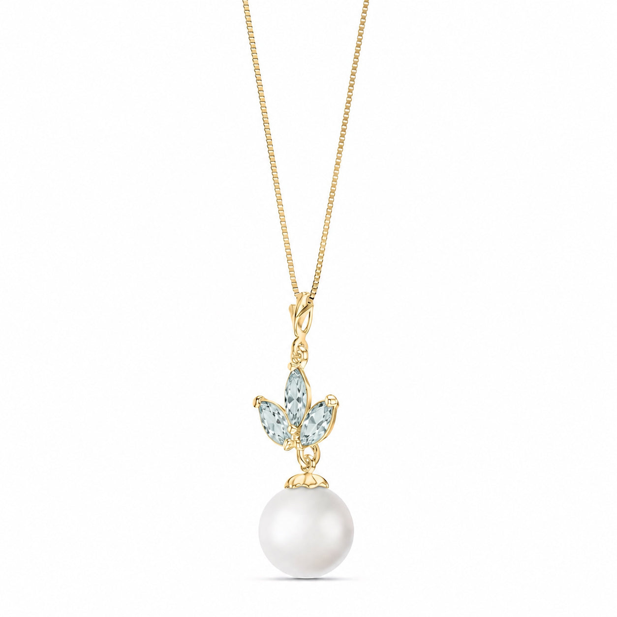 Yellow Gold Necklace Garnet 10K — Colombina