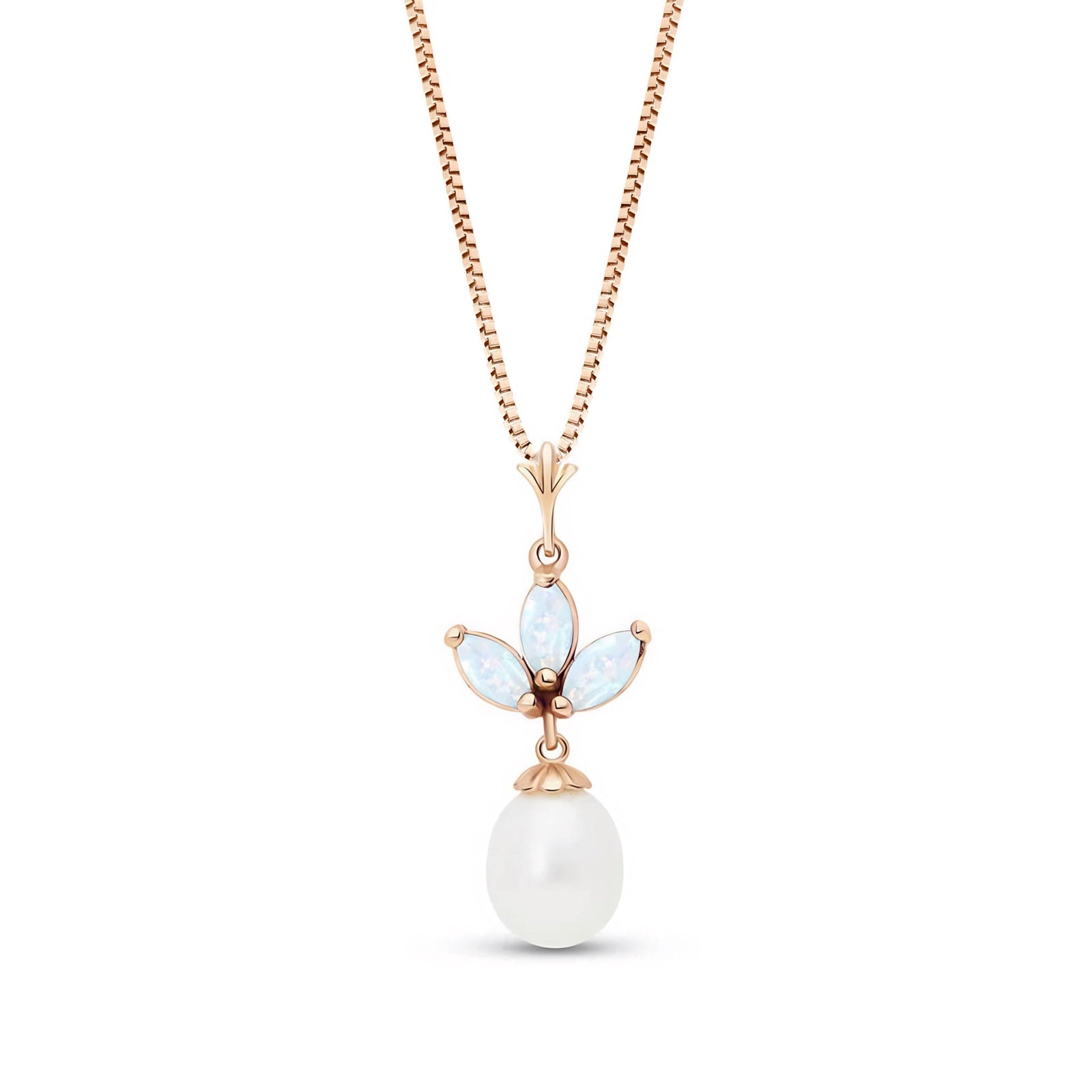 Rose Gold Necklace Citrine 10K — Colombina