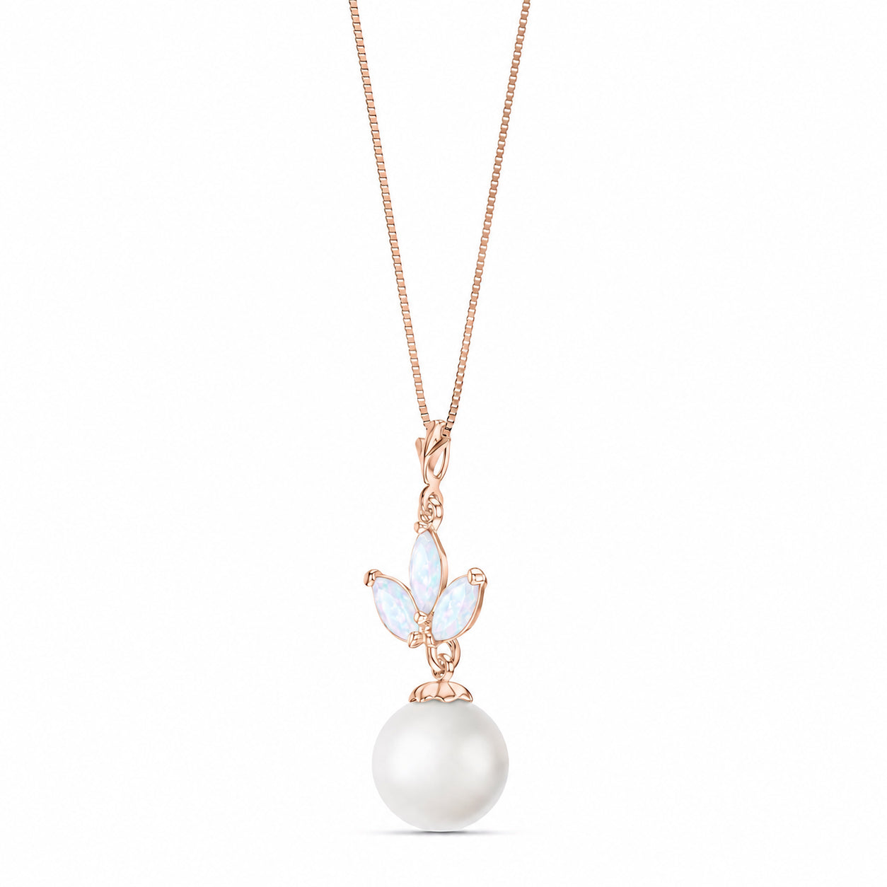 Rose Gold Necklace Citrine 10K — Colombina