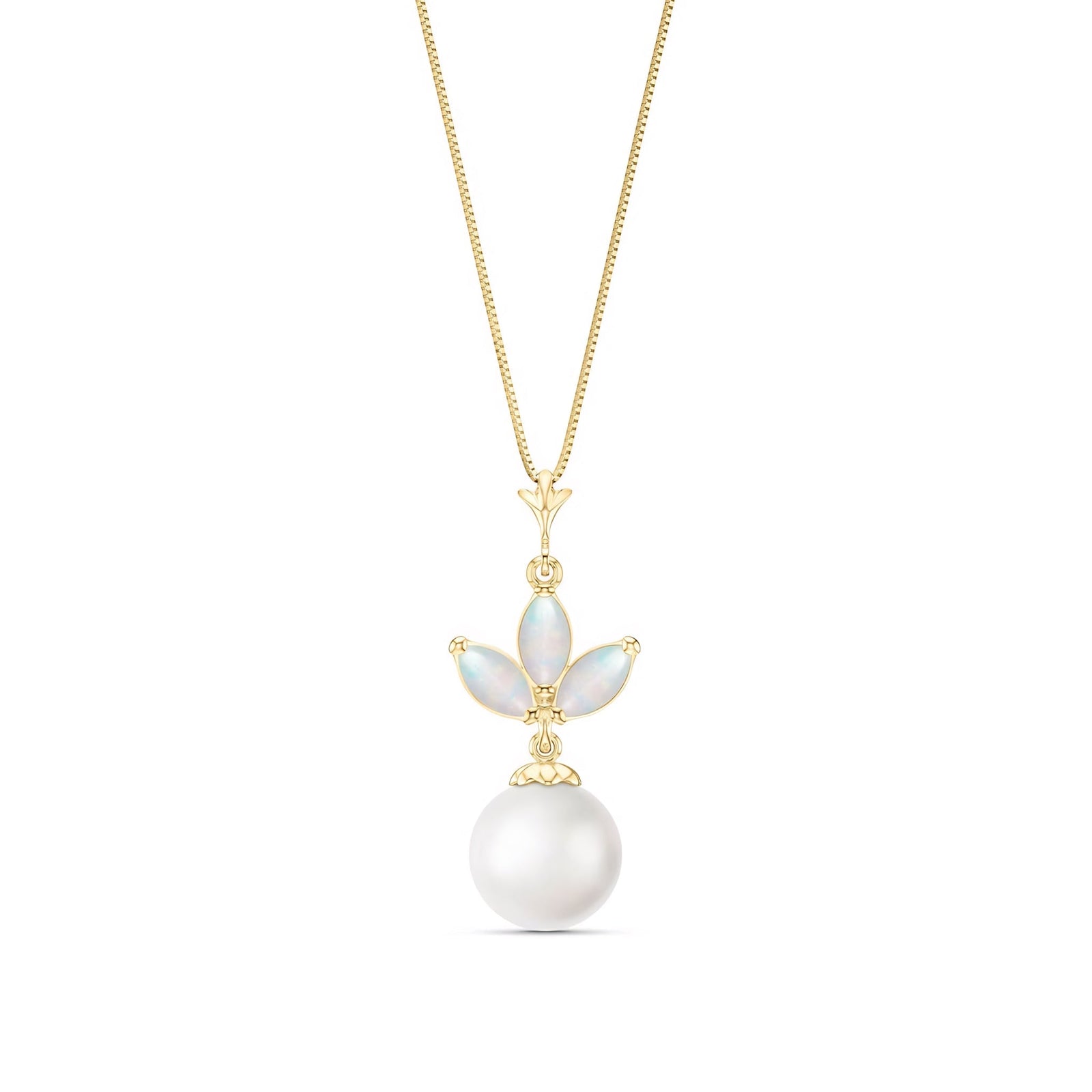 Yellow Gold Necklace Citrine 10K — Colombina