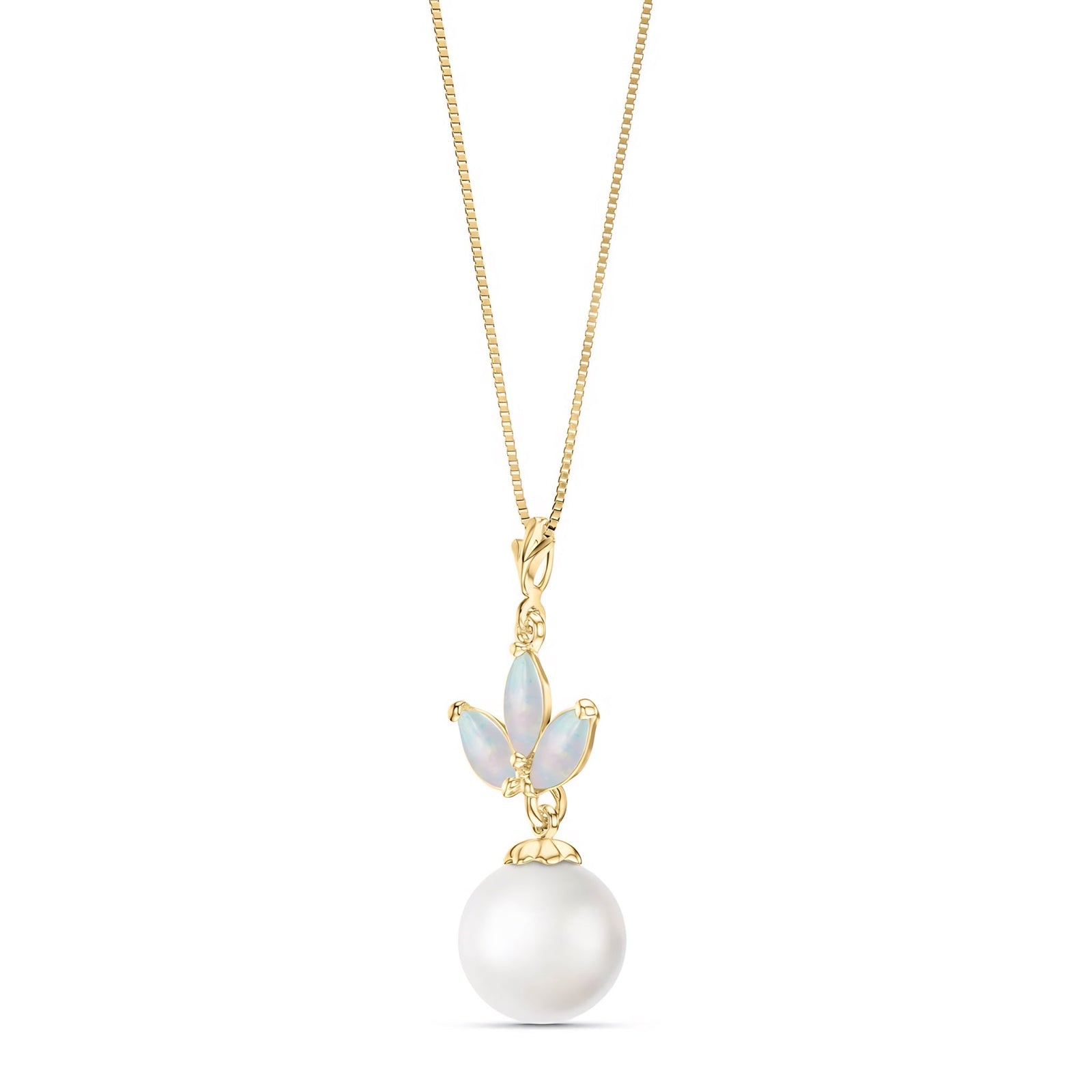 Yellow Gold Necklace Citrine 10K — Colombina