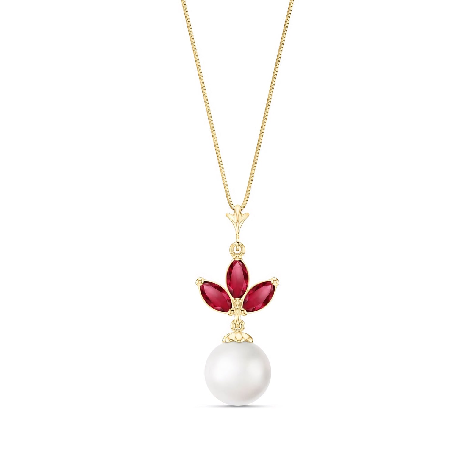 Yellow Gold Necklace Blue Topaz 10K — Colombina