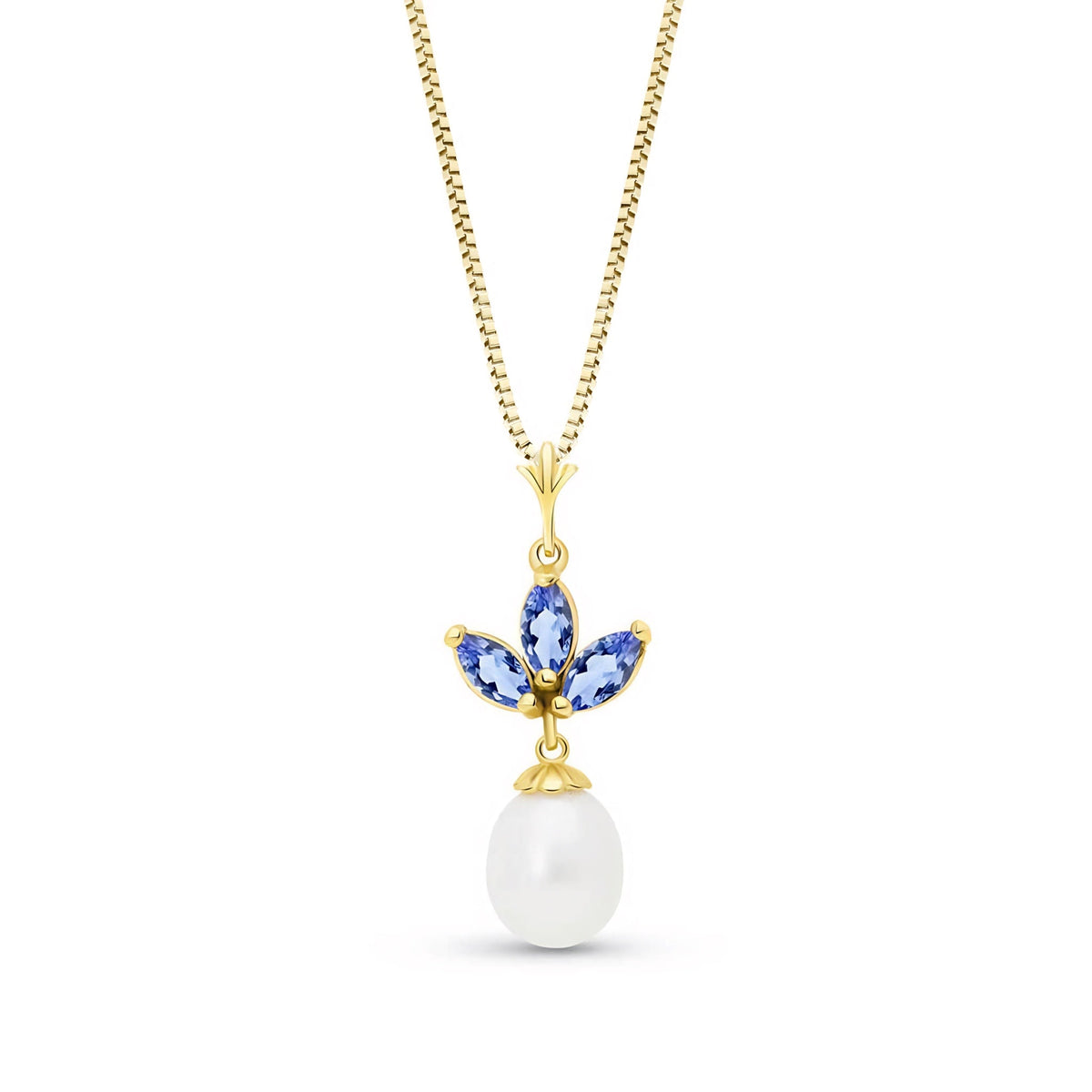 Yellow Gold Necklace Emerald 10K — Colombina