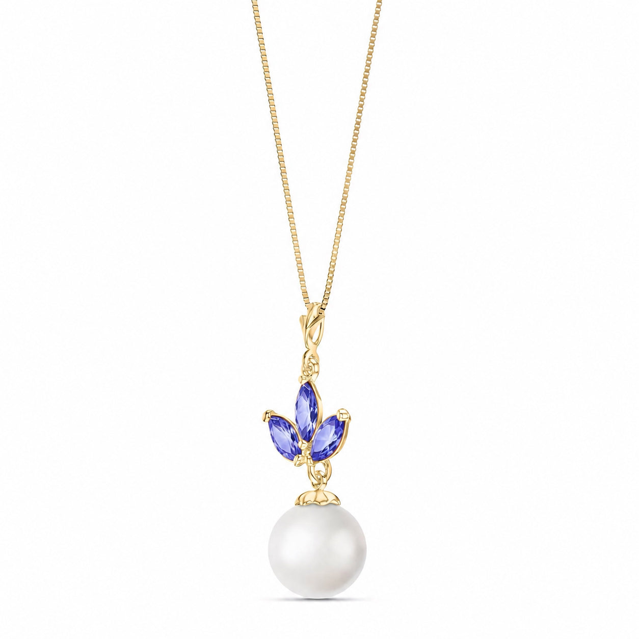 Yellow Gold Necklace Emerald 10K — Colombina