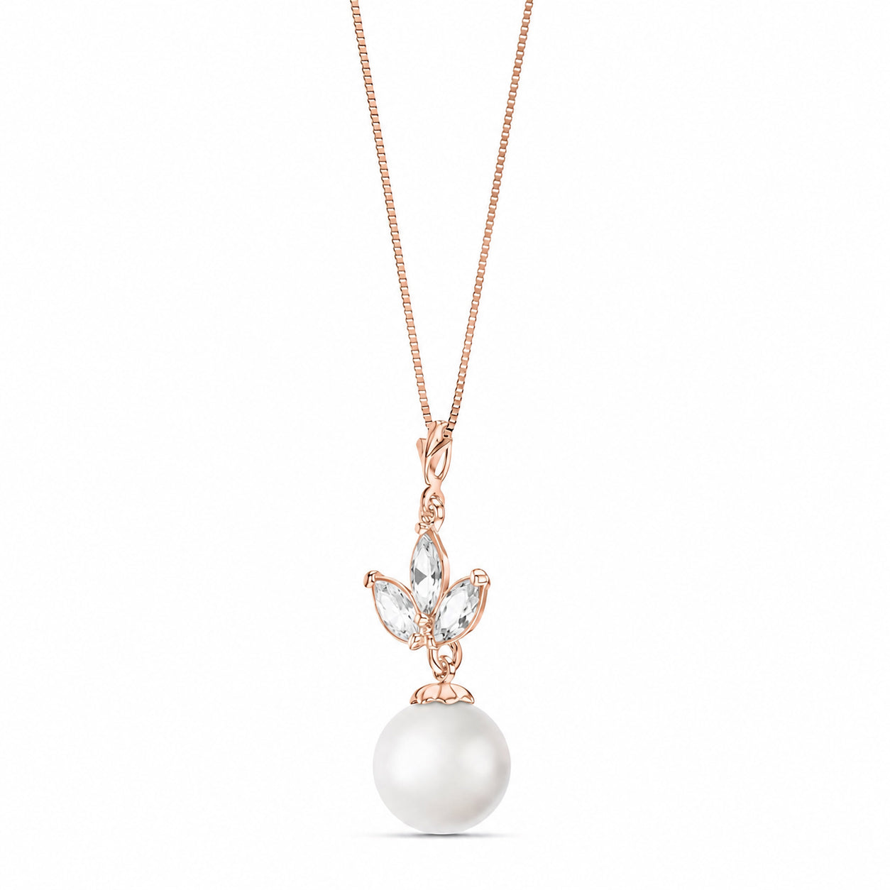 Rose Gold Necklace Green Amethyst 10K — Colombina
