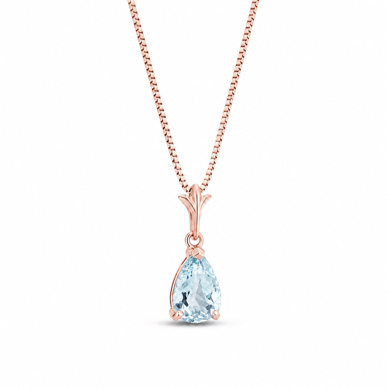 Rose Gold Rose Necklace Ruby 10K — Silvana