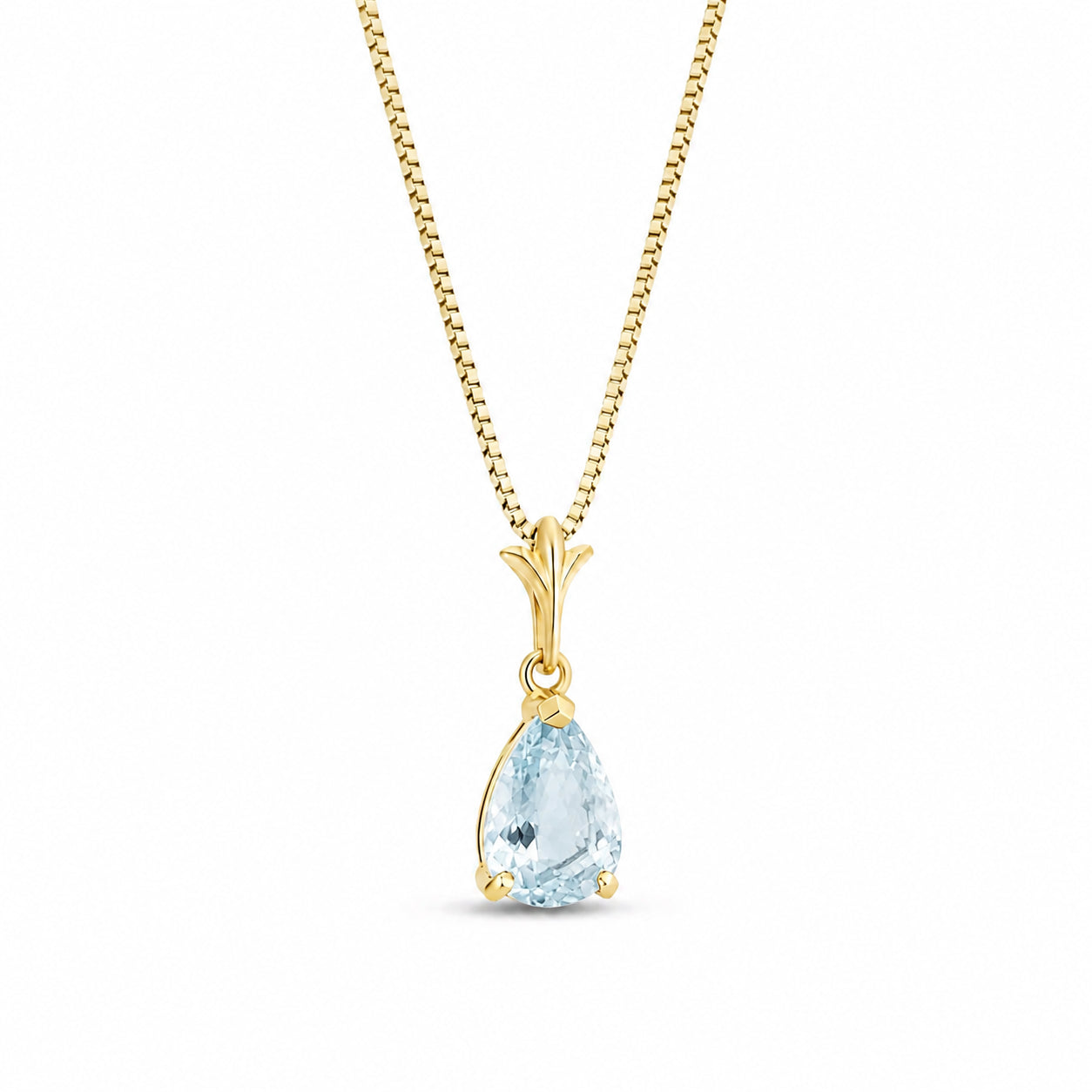 Yellow Gold Rose Necklace Ruby 10K — Silvana