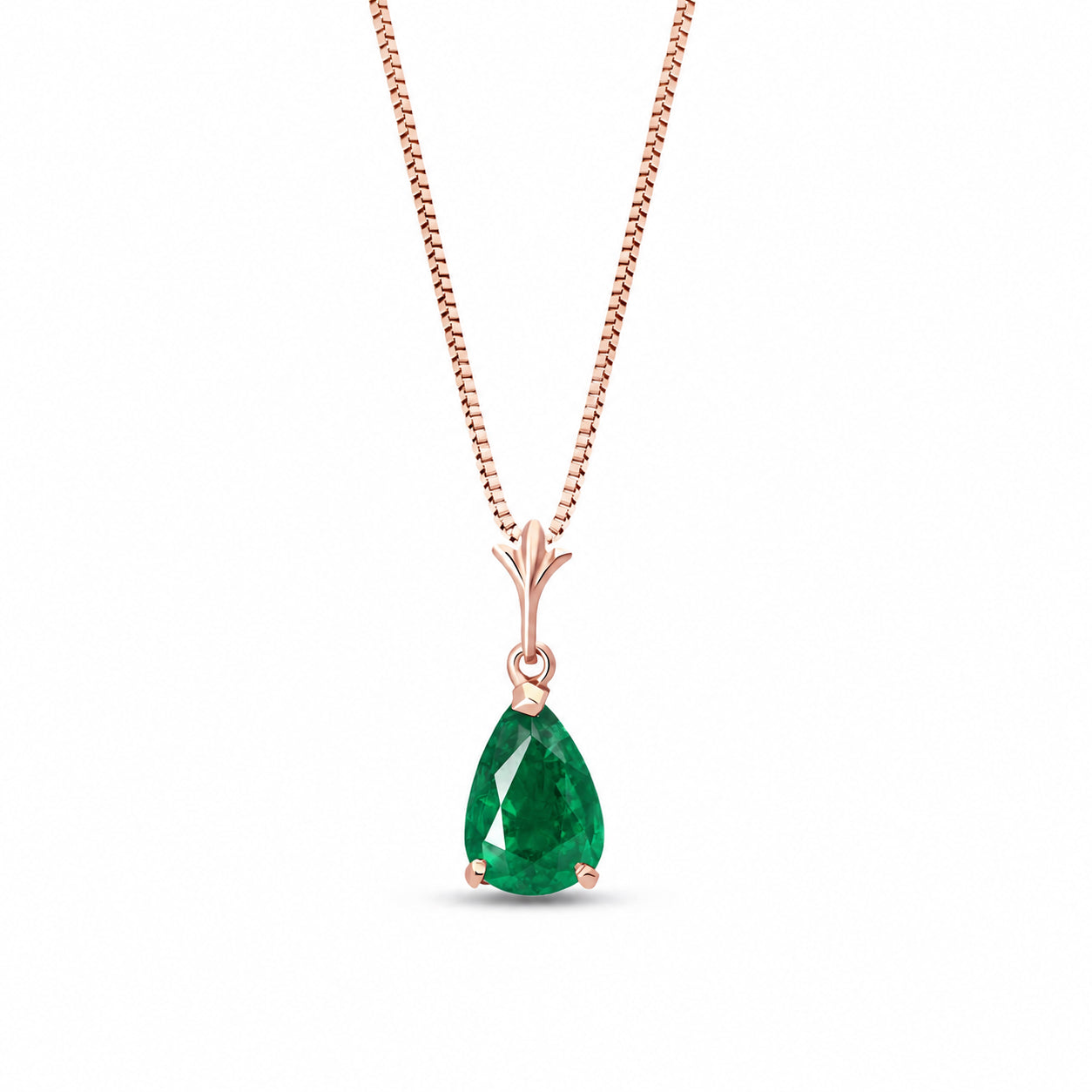 Rose Gold Rose Necklace Citrine 10K — Silvana