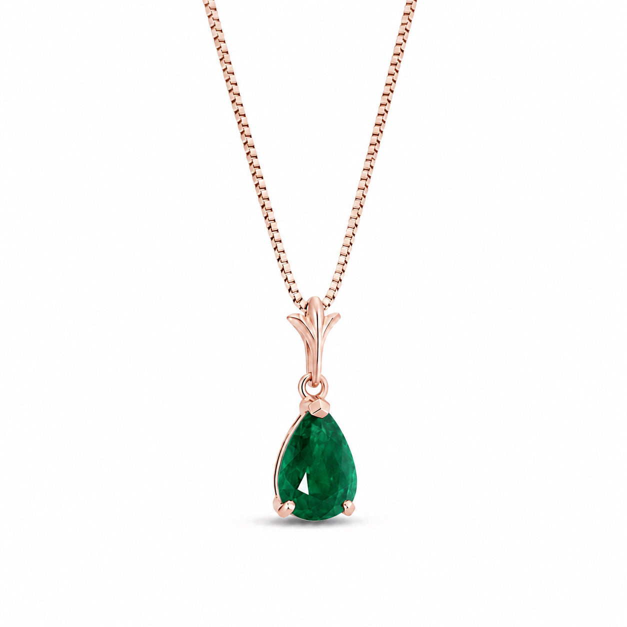 Rose Gold Rose Necklace Citrine 10K — Silvana