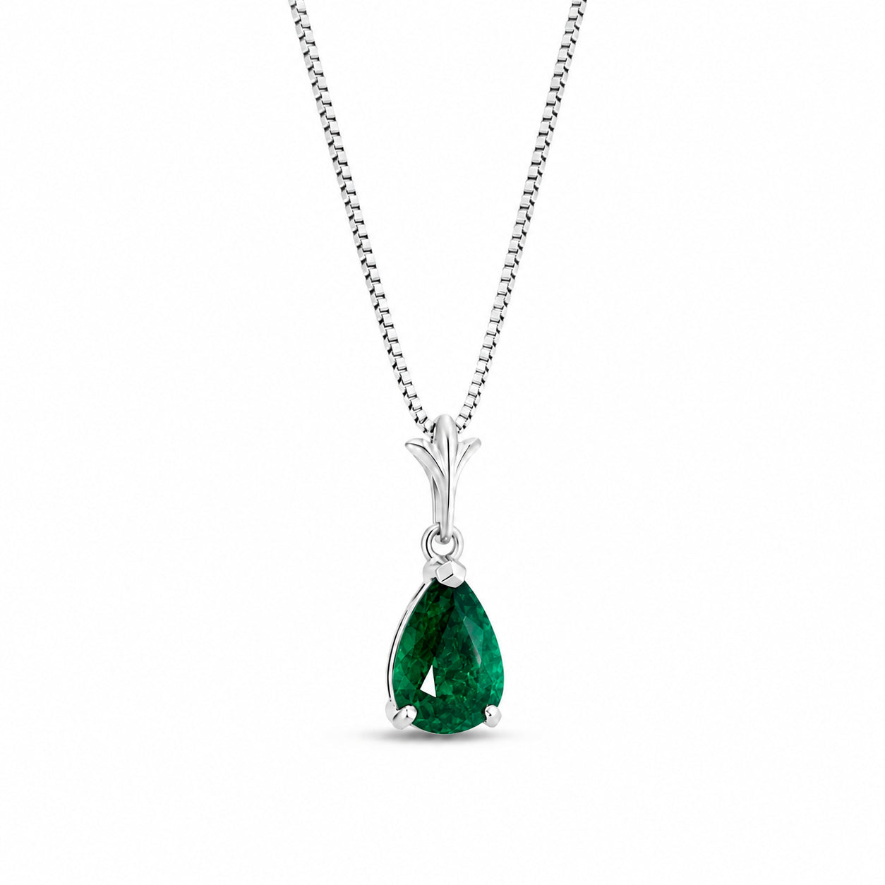 White Gold Rose Necklace Citrine 10K — Silvana