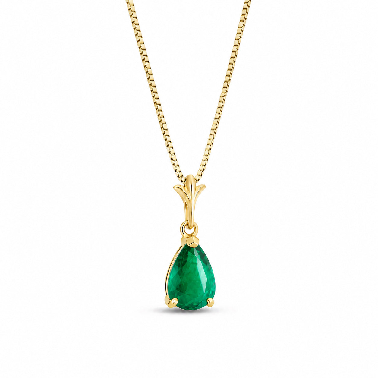 Yellow Gold Rose Necklace Citrine 10K — Silvana