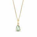 Yellow Gold Rose Necklace Amethyst 10K — Silvana