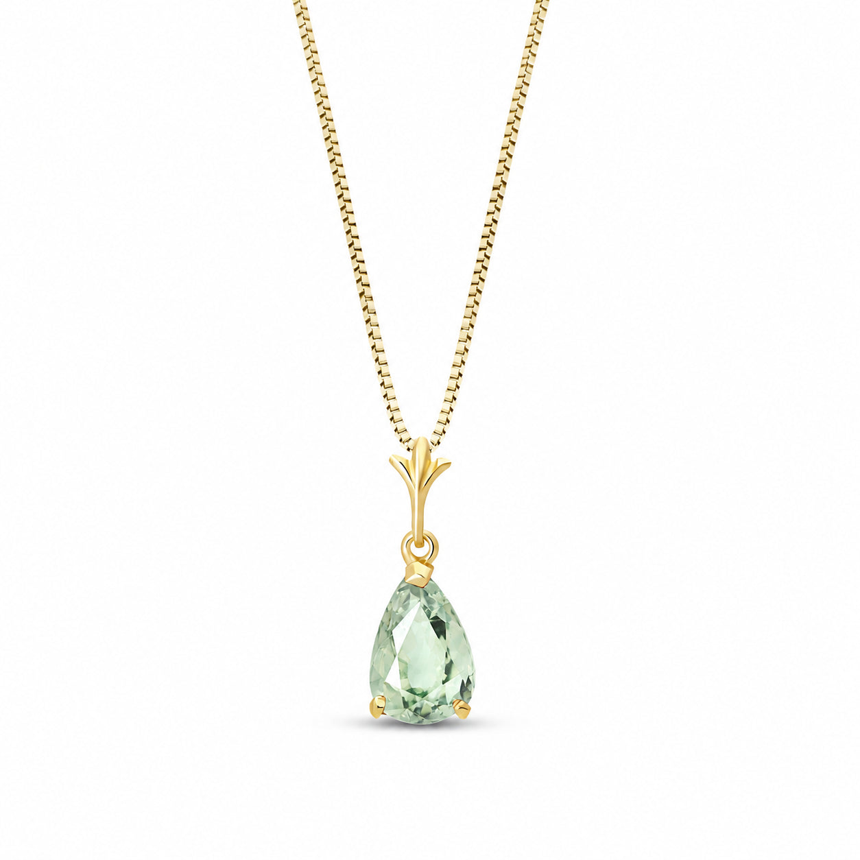 Yellow Gold Rose Necklace Amethyst 10K — Silvana