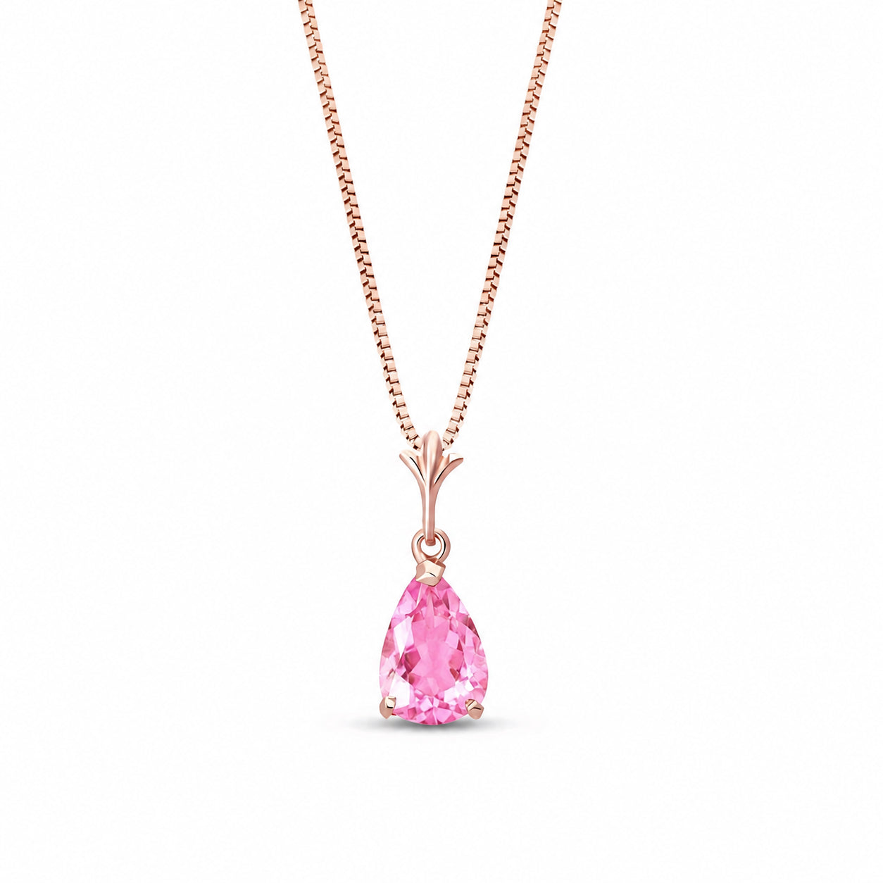Rose Gold Rose Necklace Opal 10K — Silvana