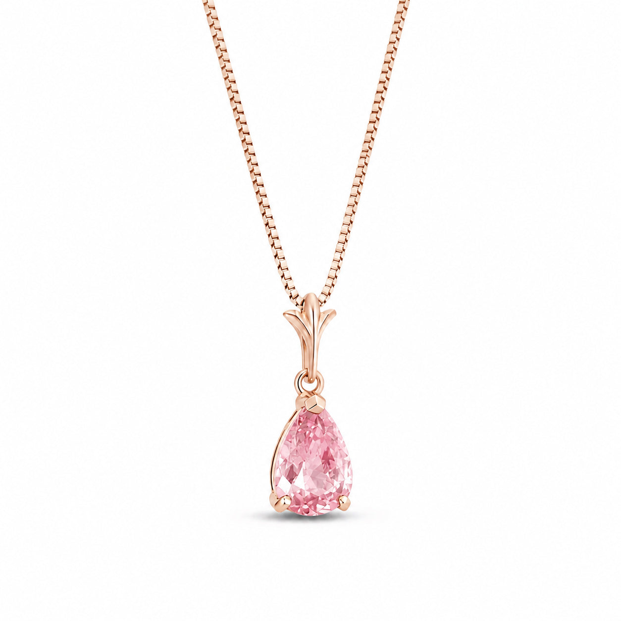 Rose Gold Rose Necklace Opal 10K — Silvana