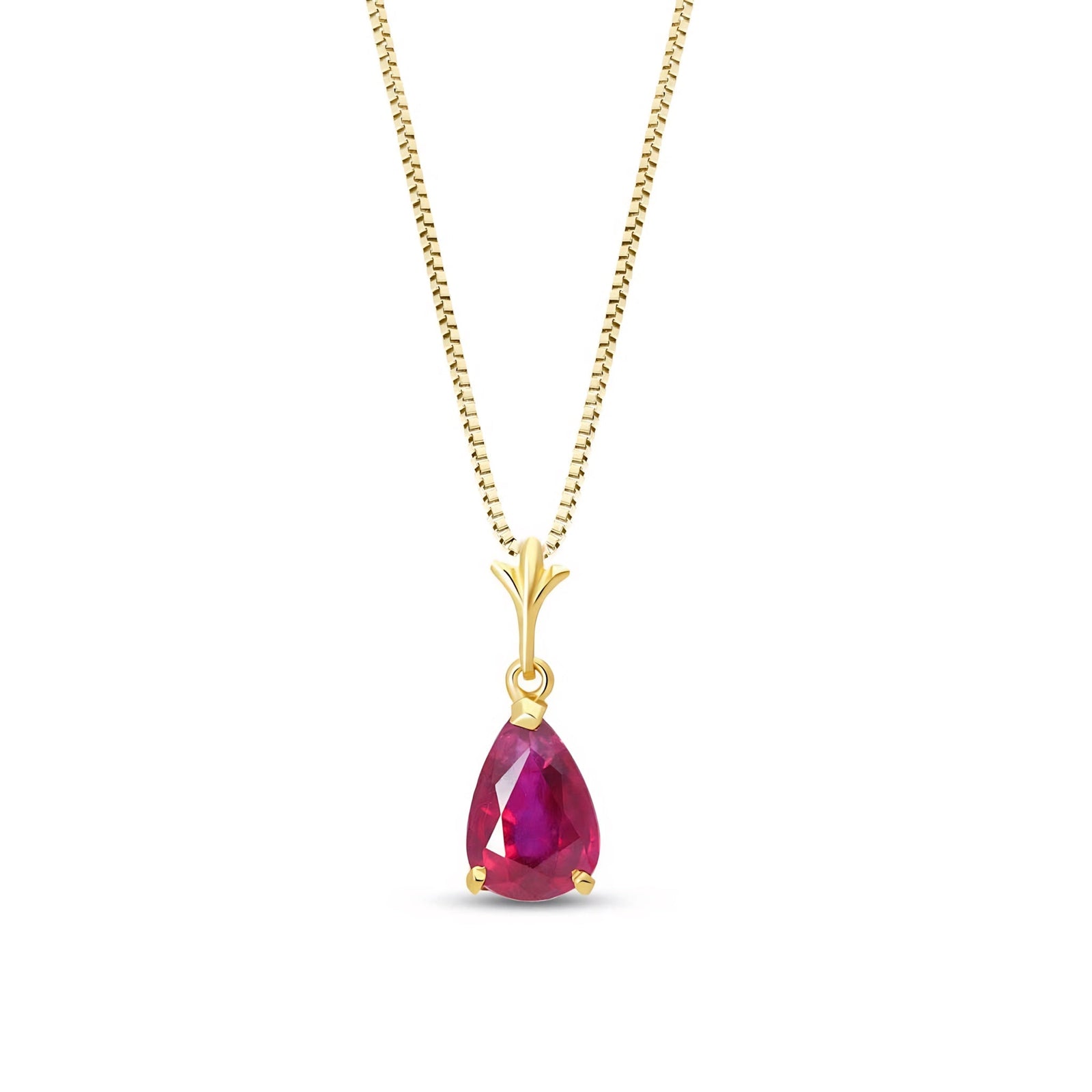 Yellow Gold Rose Necklace White Topaz 10K — Silvana