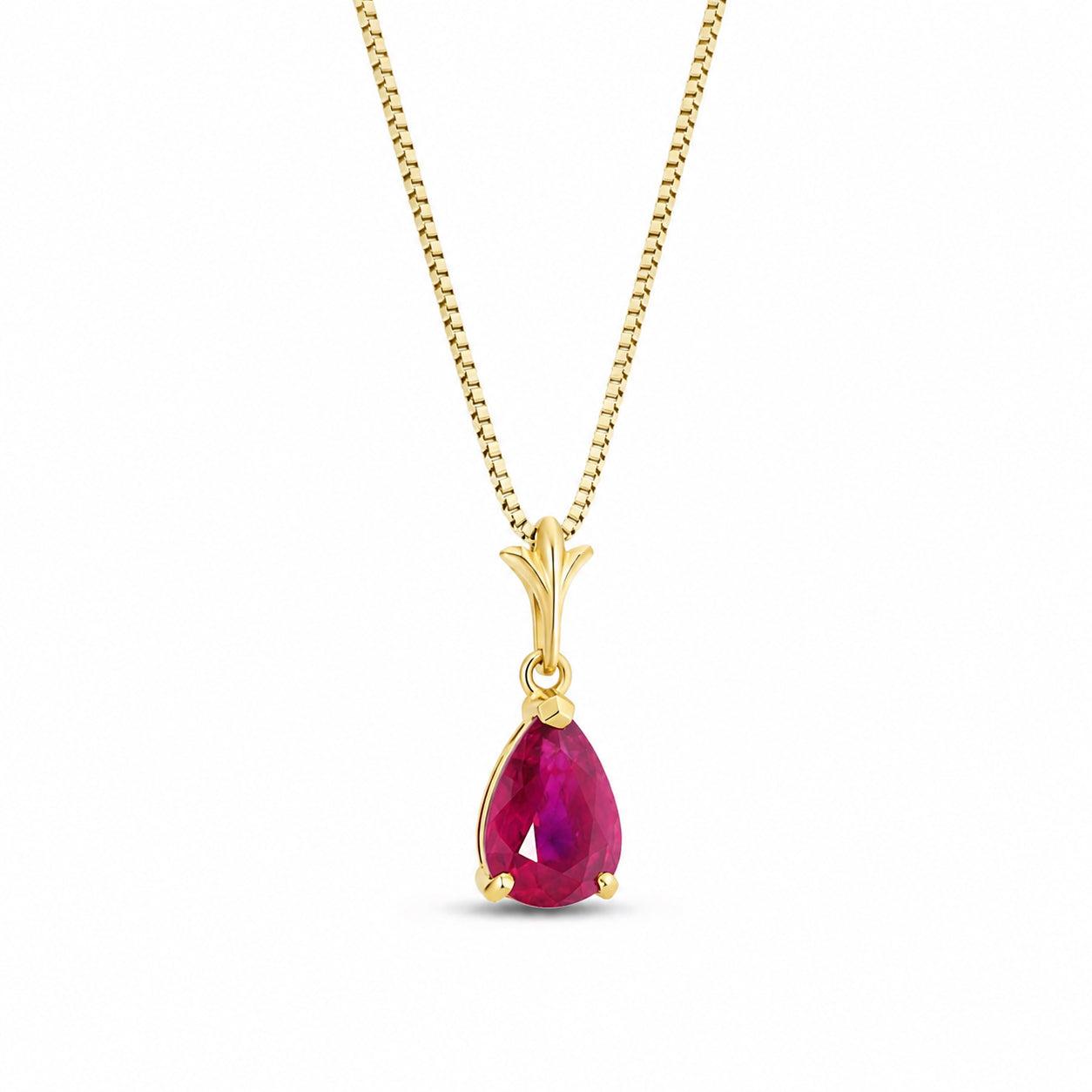 Yellow Gold Rose Necklace White Topaz 10K — Silvana