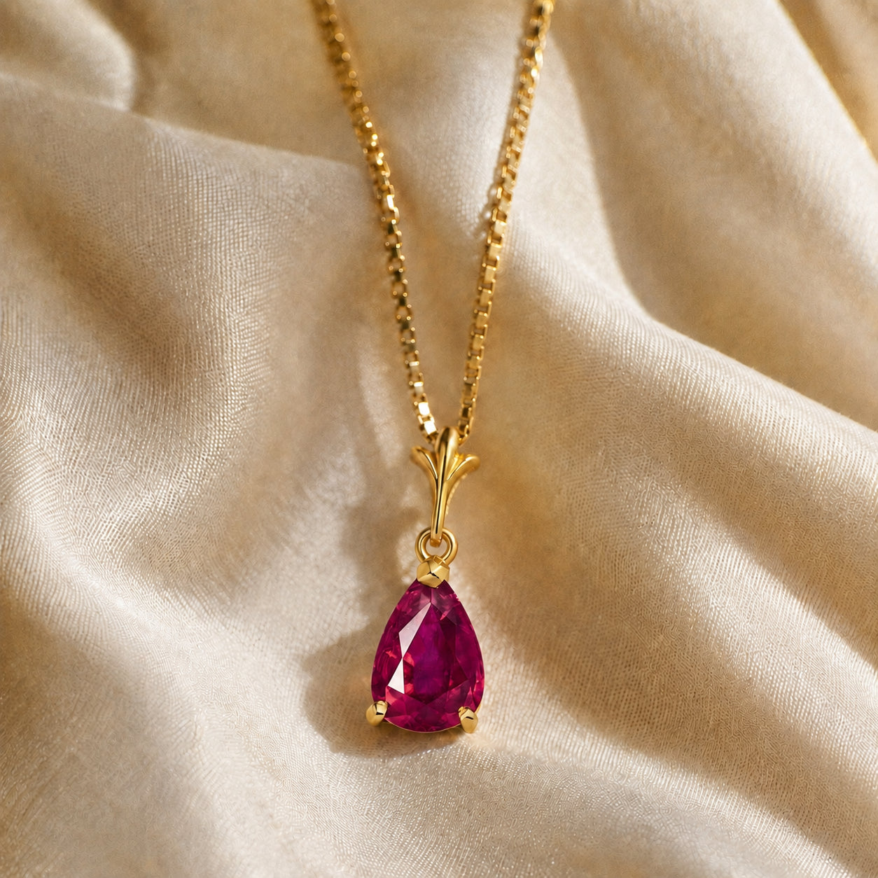Yellow Gold Rose Necklace White Topaz 10K — Silvana