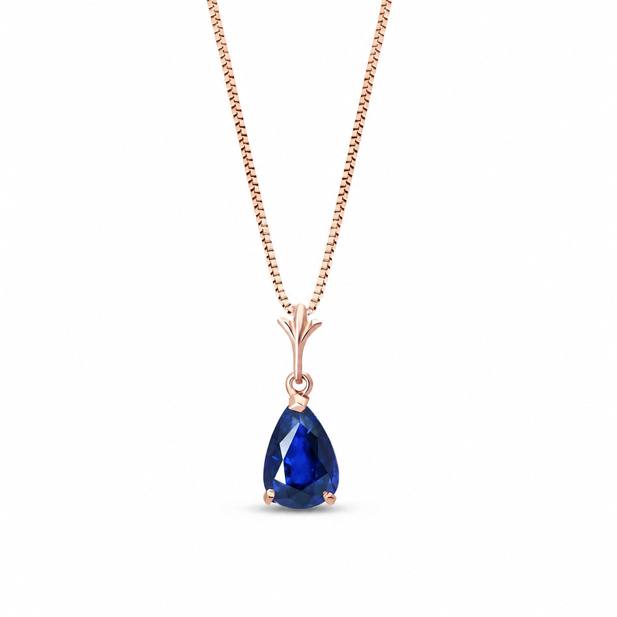 Rose Gold Rose Necklace Green Amethyst 10K — Silvana