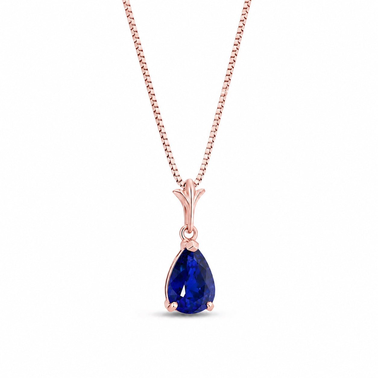 Rose Gold Rose Necklace Green Amethyst 10K — Silvana