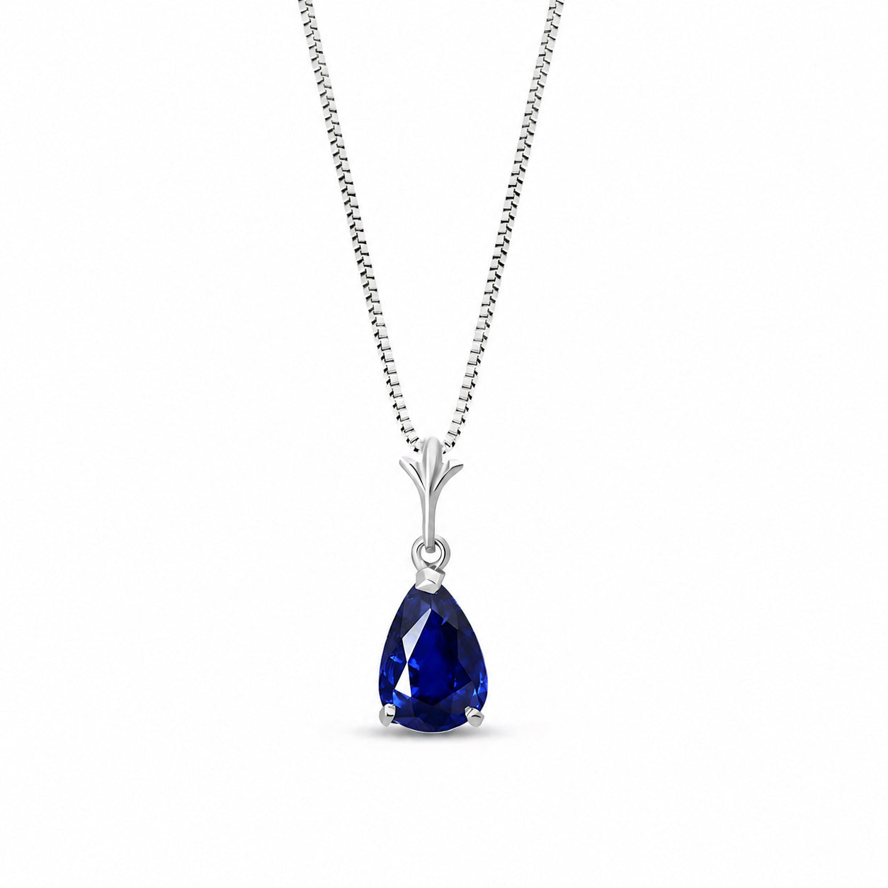 White Gold Rose Necklace Green Amethyst 10K — Silvana