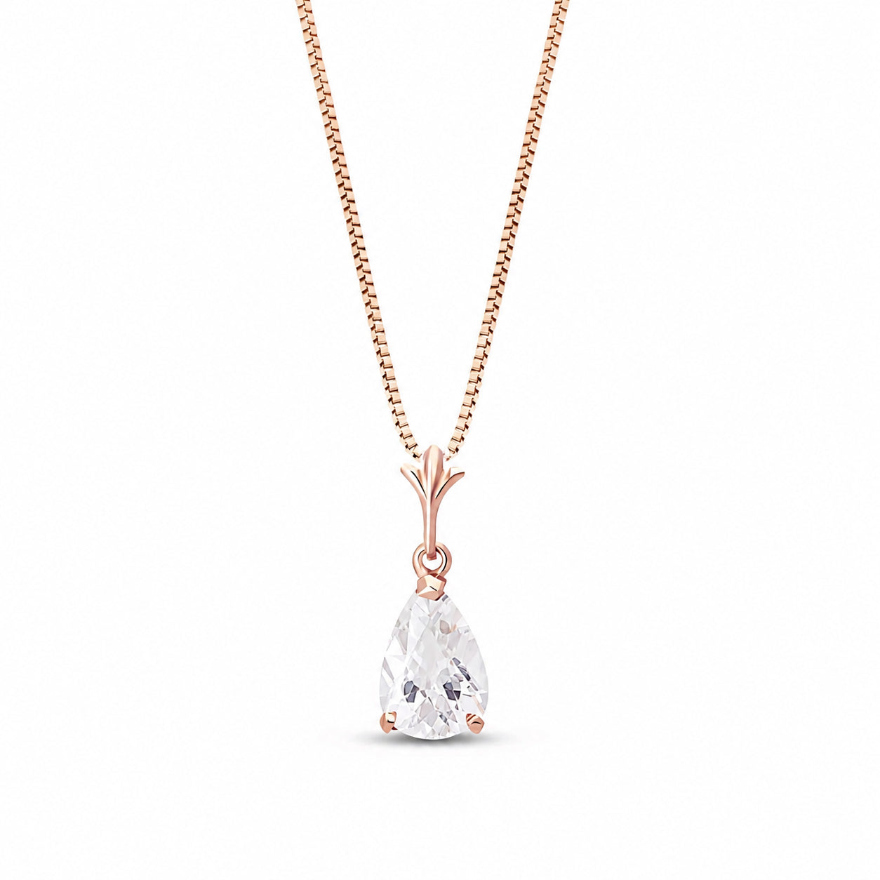 Rose Gold Rose Necklace Emerald 10K — Silvana