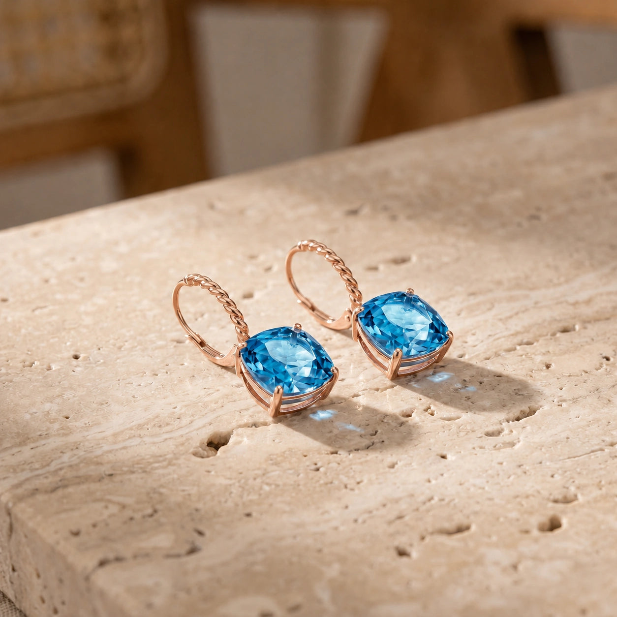 Rose Gold Blue Topaz — Mariaamabile