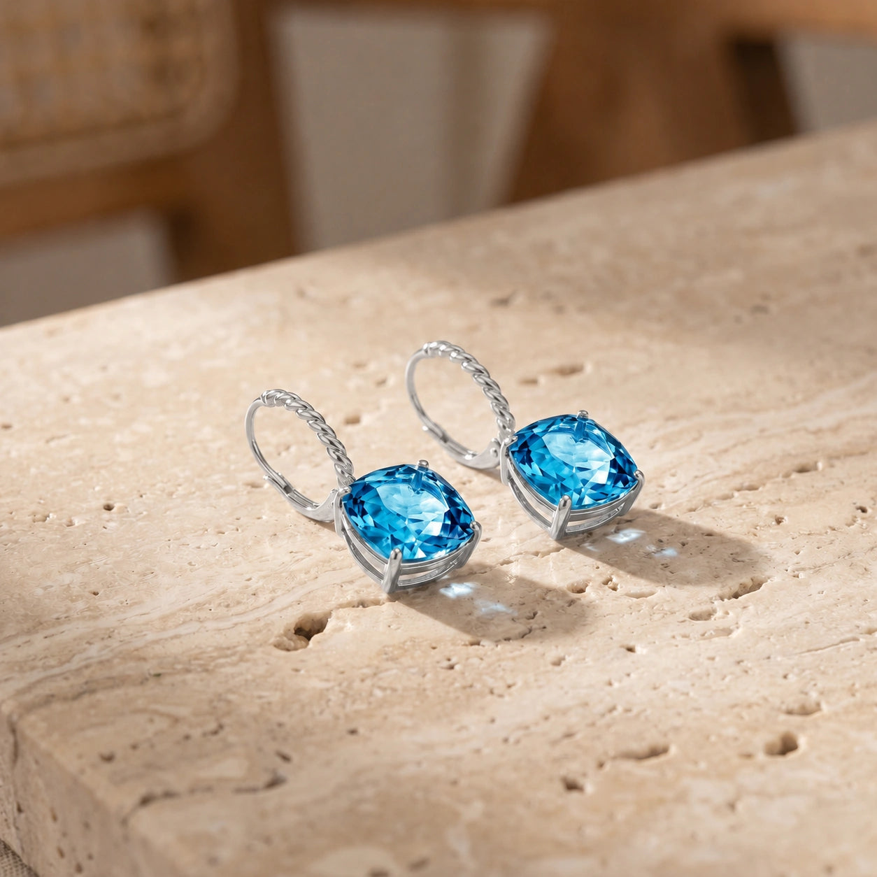 White Gold Blue Topaz — Mariaamabile