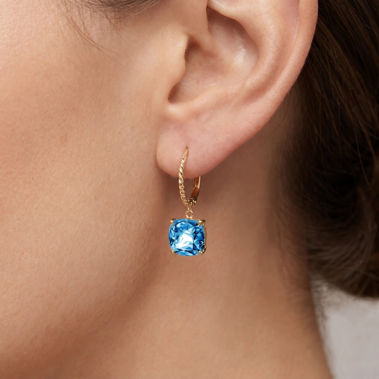 Yellow Gold Blue Topaz — Mariaamabile