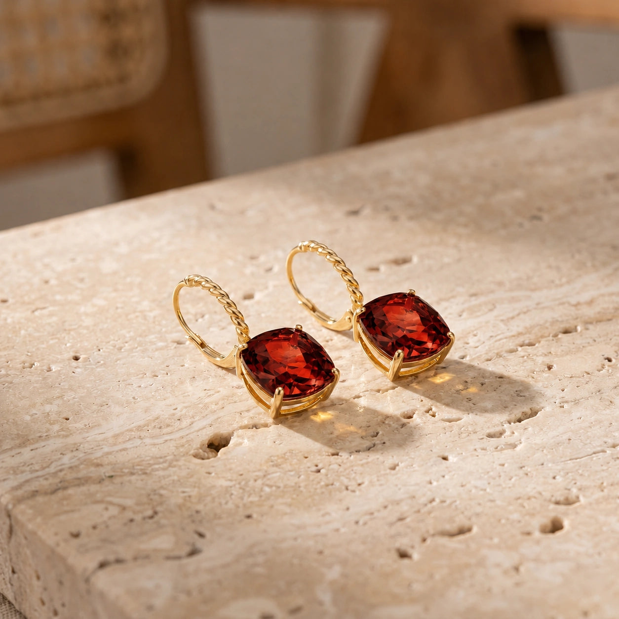 Yellow Gold Garnet — Mariaamabile