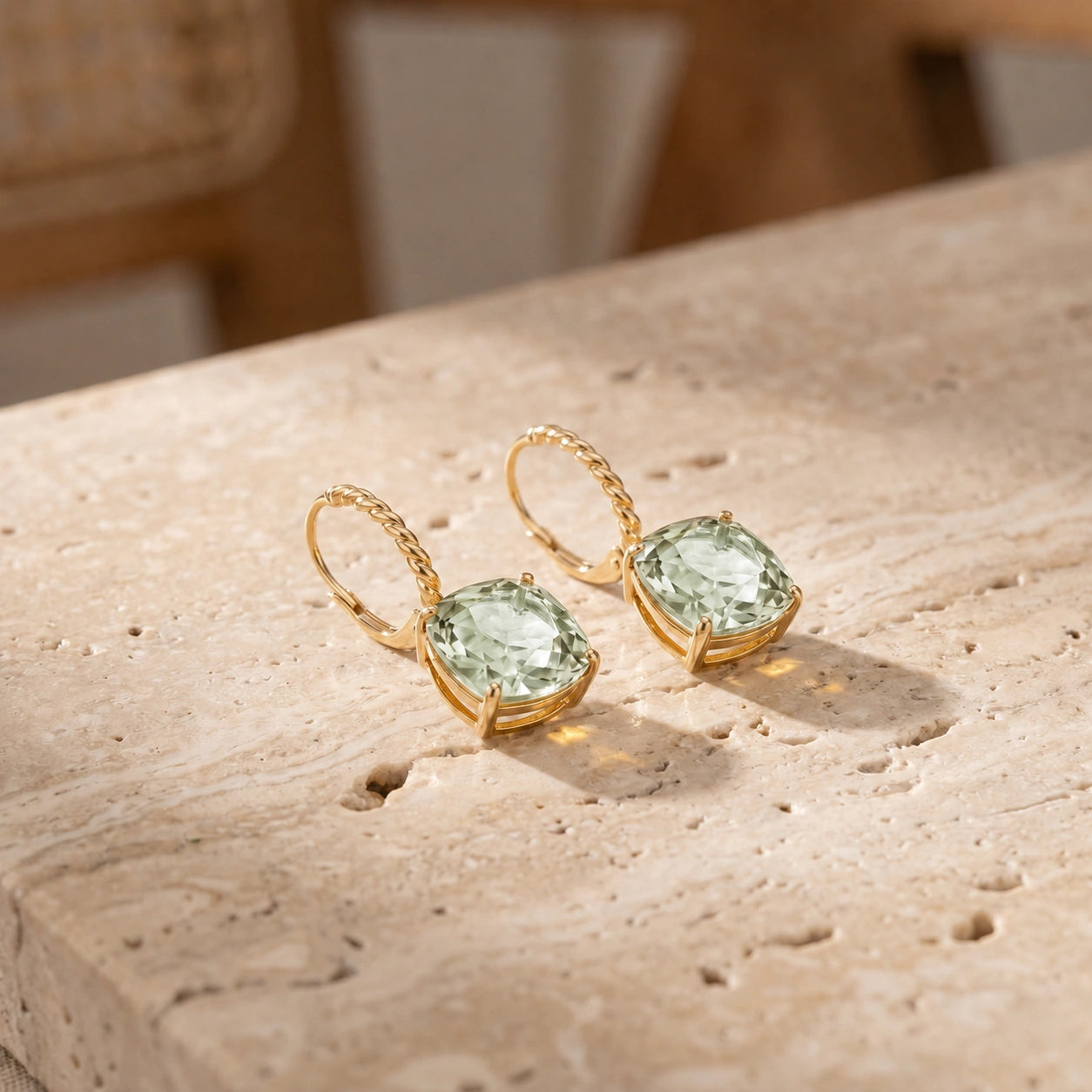 Yellow Gold Green Amethyst — Mariaamabile