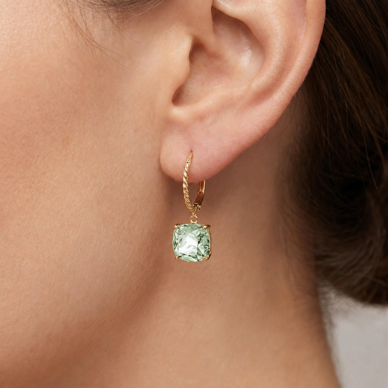 Yellow Gold Green Amethyst — Mariaamabile